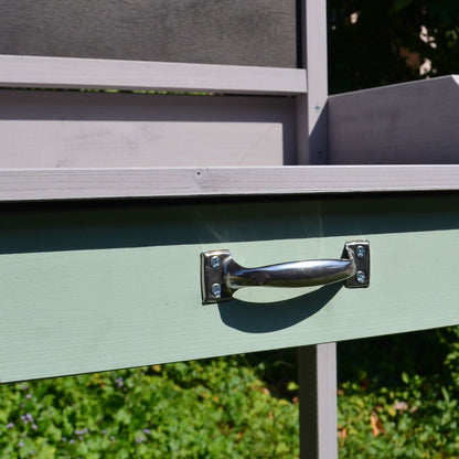 Wooden Outdoor Potting Table Bench with Planting Shelves