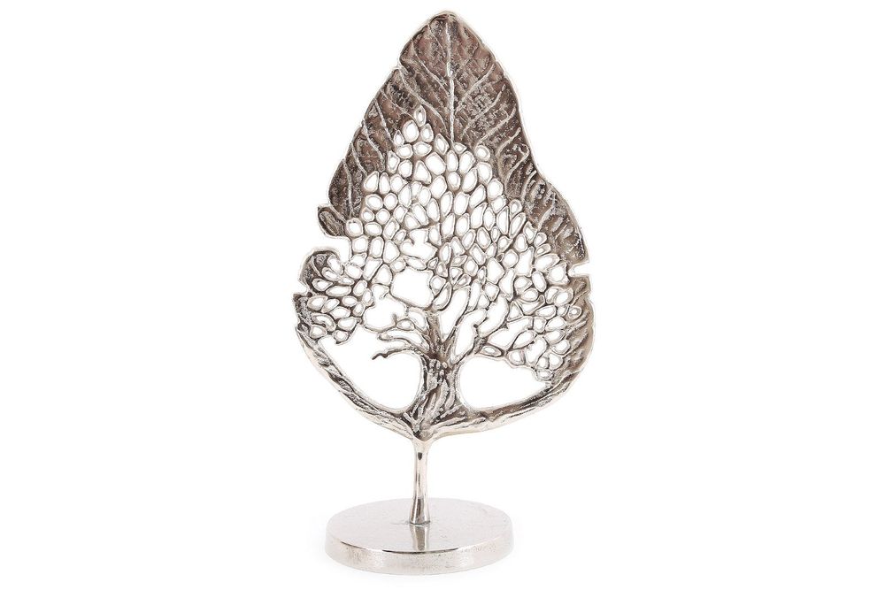 Silver Leaf Tree Ornament, Elegant and Decorative