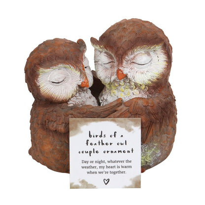 Birds of a Feather Owl Couple Ornament, Whimsical and Sweet