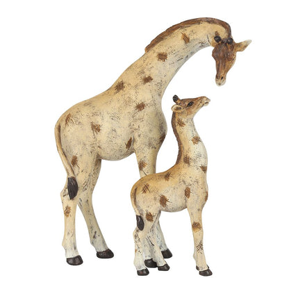 Giraffe Mother and Baby Ornament, Stand Tall Design, Charming Décor