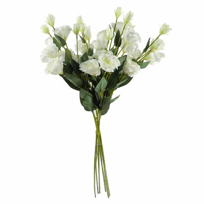 Pack of 6 Artificial 80cm White Wild Rose Stems with 36 Flowers Each