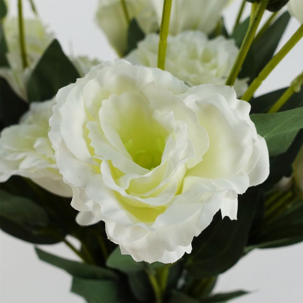 Pack of 6 Artificial 80cm White Wild Rose Stems with 36 Flowers Each