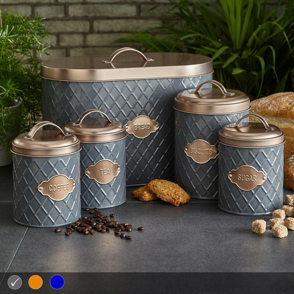 5-Piece Kitchen Canister Set, Elegant and Functional