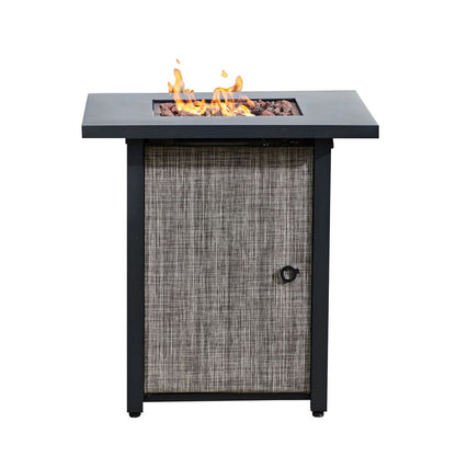 Garden Gas Fire Pit Table Heater with Lava Rocks & Cover