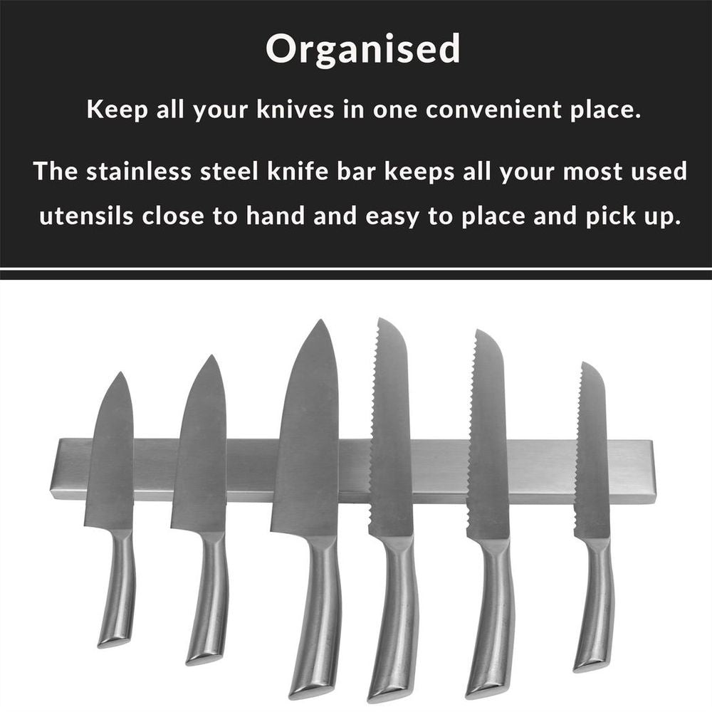 Stainless Steel Knife Bar, Modern and Functional Kitchen Storage