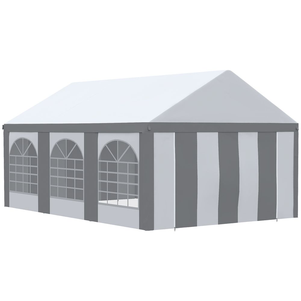 6x4m Party Tent Marquee Gazebo – Sides, Six Windows & Double Doors Included