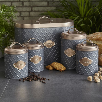 5-Piece Kitchen Canister Set, Elegant and Functional