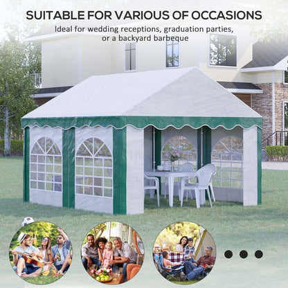 4x4m Marquee Gazebo – Party Tent with Double Doors for Weddings & Events