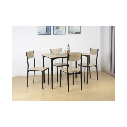 5-Piece Oak Dining Set, Stylish and Functional