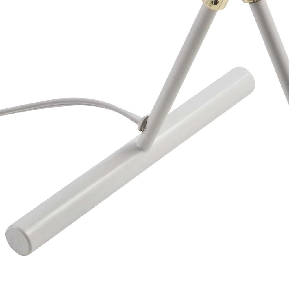 White Delicata Monopod Floor Lamp: Standard Task & Reading Light