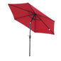 2.7M Patio Tilt Umbrella Sun Parasol Outdoor Sun Shade Aluminium Frame & Crank