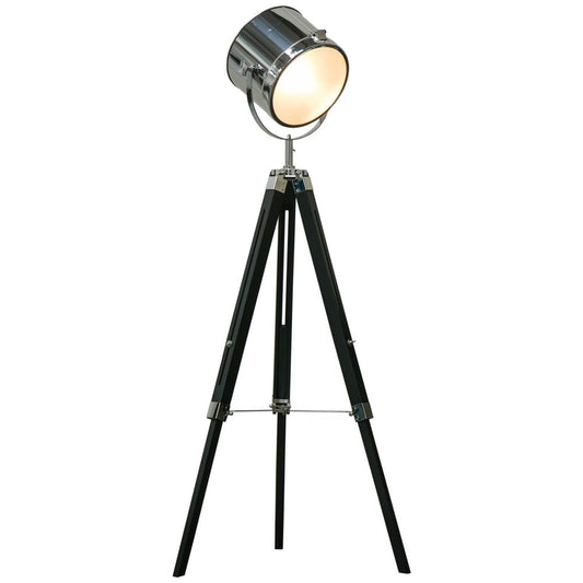 Industrial Adjustable Tripod Floor Lamp – Searchlight Design for Reading