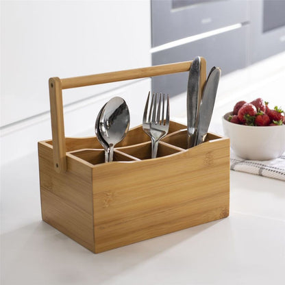 Bamboo Utensil Holder, Eco-Friendly and Practical