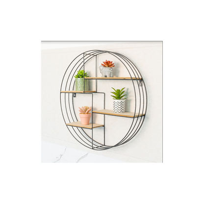 Multi-Section Round Wall Shelf, Stylish and Practical Display