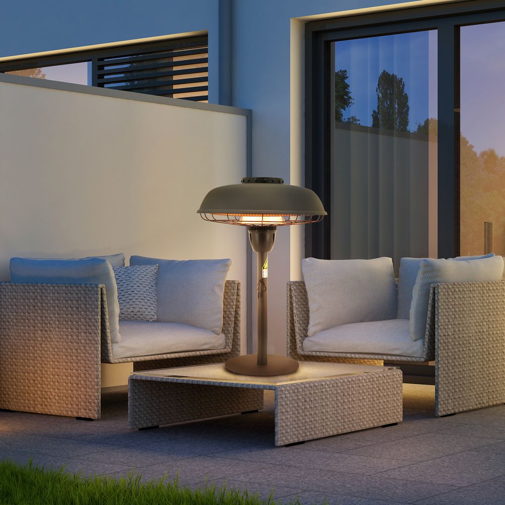 2.1kW Infrared Tabletop Patio Heater with 3 Heat Settings