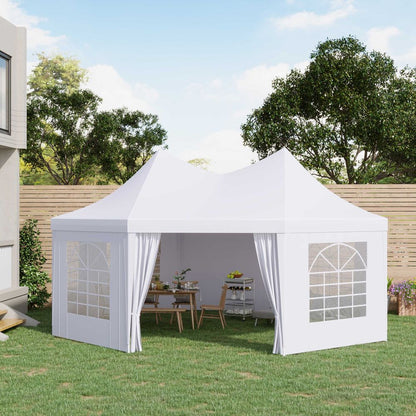 6.8m x 5m White Octagonal Party Tent / Wedding Marquee