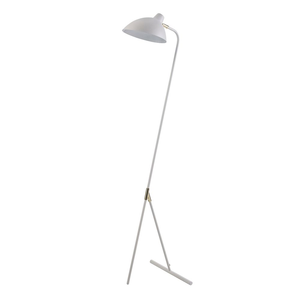 White Delicata Monopod Floor Lamp: Standard Task & Reading Light