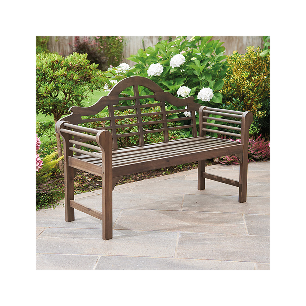 Lutyens Style Bench in Chestnut, Classic and Elegant