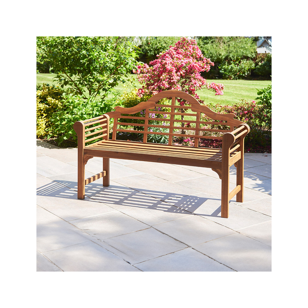 Lutyens Style Bench with Natural Oil Finish, Elegant and Classic