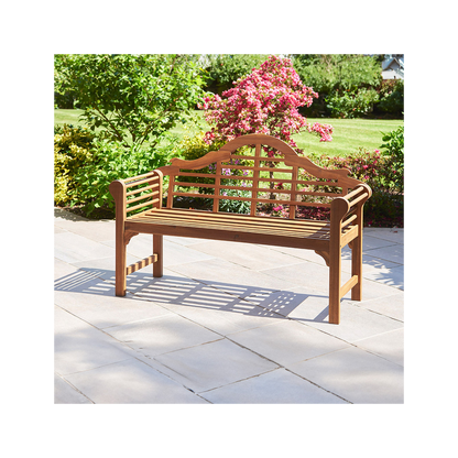 Lutyens Style Bench with Natural Oil Finish, Elegant and Classic