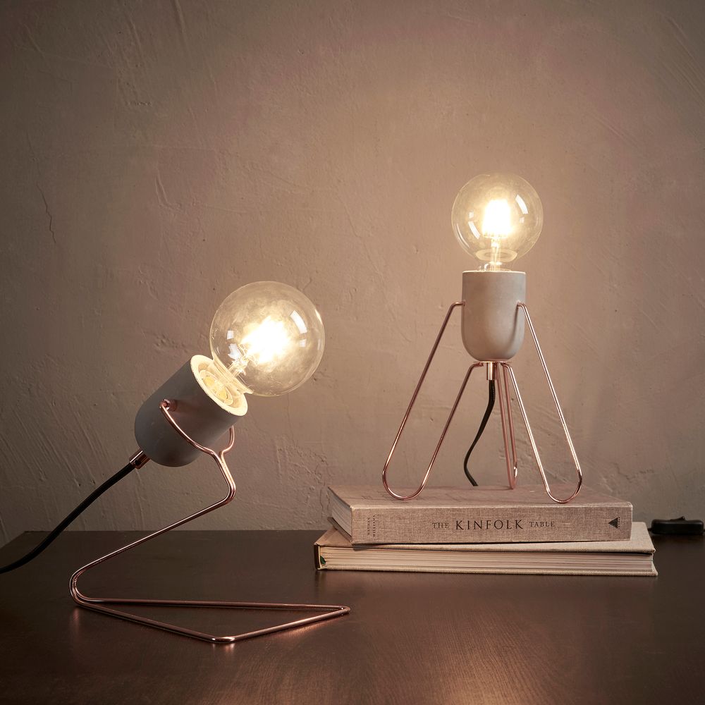 Rose Gold Piccola Table Lamp: Modern Reading Desk Light for Contemporary Homes