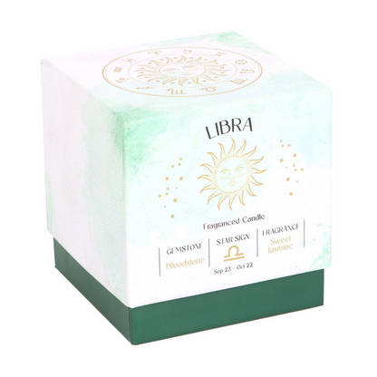 Libra Sweet Jasmine Gemstone Zodiac Candle