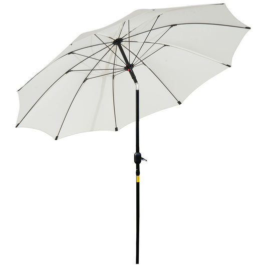 2.6M Cream White Umbrella Parasol, Large and Elegant