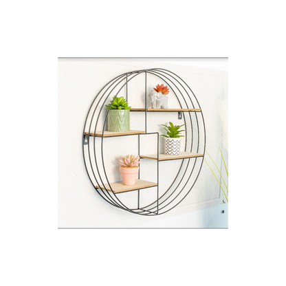 Multi-Section Round Wall Shelf, Stylish and Practical Display