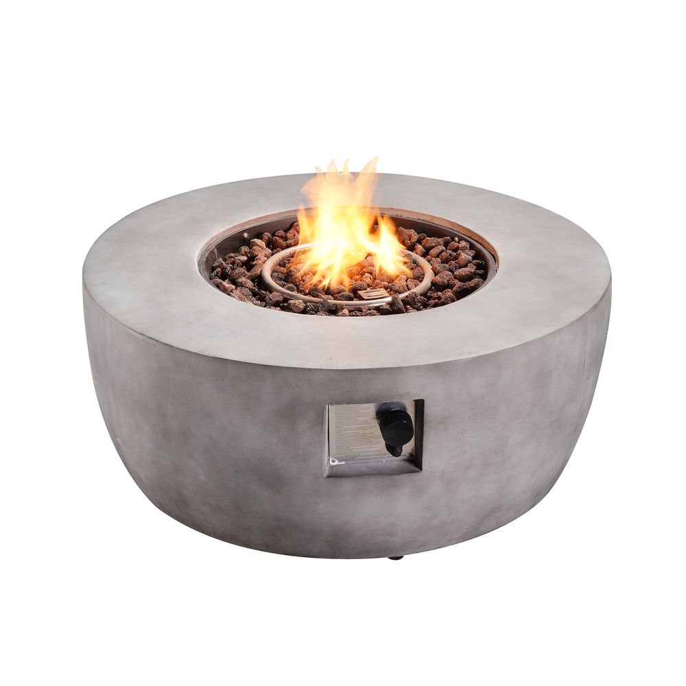 Garden Gas Fire Pit Table Heater with Lava Rocks & Cover