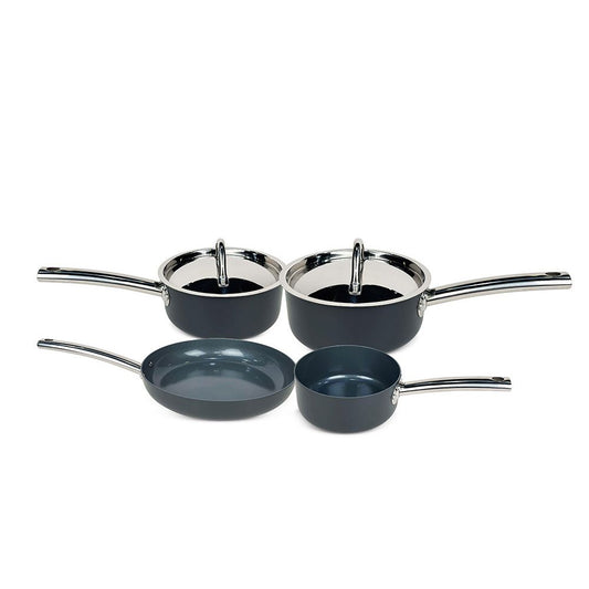 Hard Anodised 4-Piece Pan Starter Set, Durable and Efficient