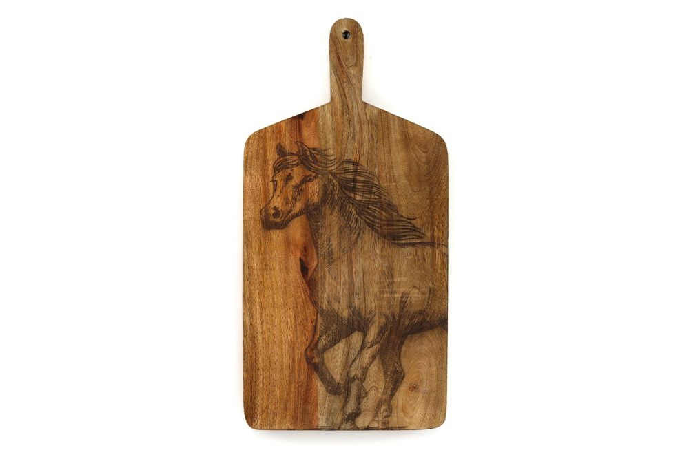 Engraved Horse Chopping Board, Rustic and Unique