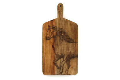 Engraved Horse Chopping Board, Rustic and Unique