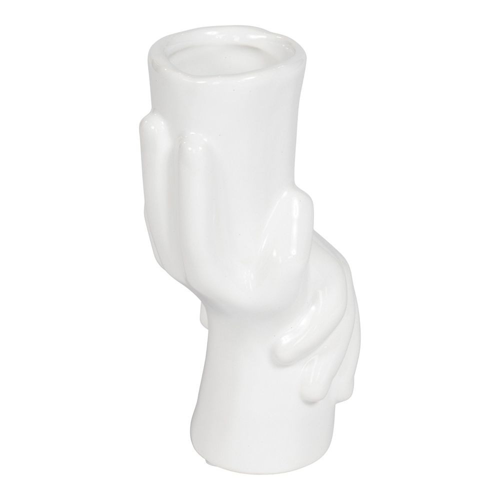 Small Holding Hands Ceramic Vase, Charming and Unique