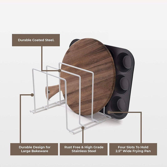 Kitchen Tray and Chopping Board Organiser Rack, Space-Saving Solution