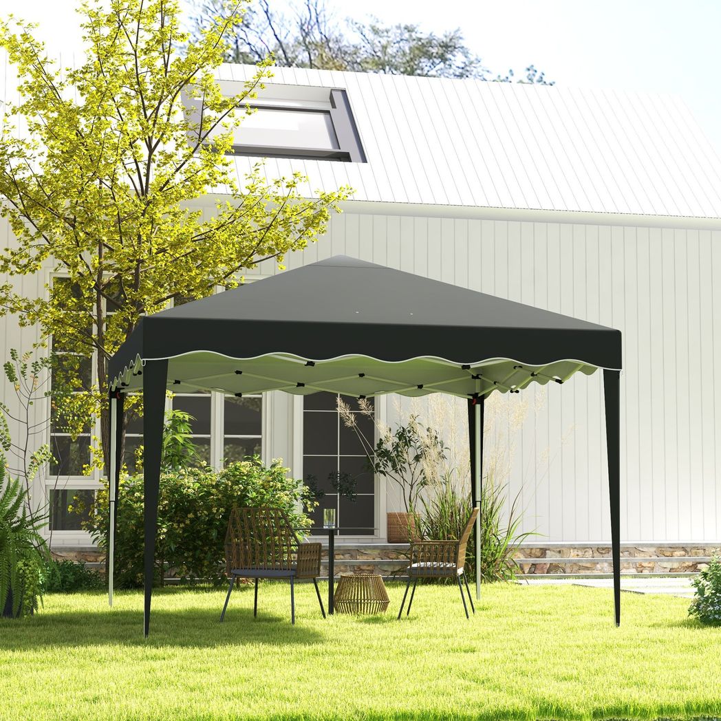 3x3m Pop-Up Gazebo Marquee Tent for Garden with Carry Bag, Grey