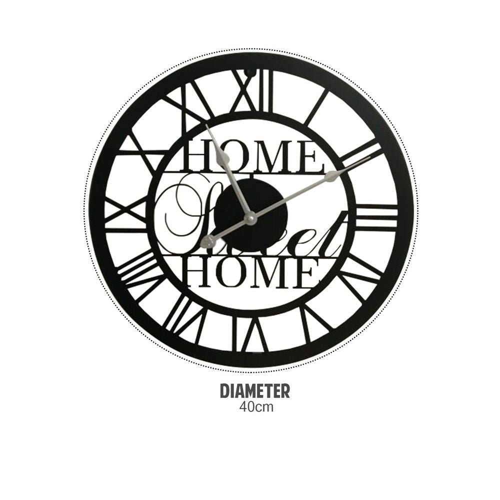 40cm Home Sweet Home Clock, Elegant and Warm