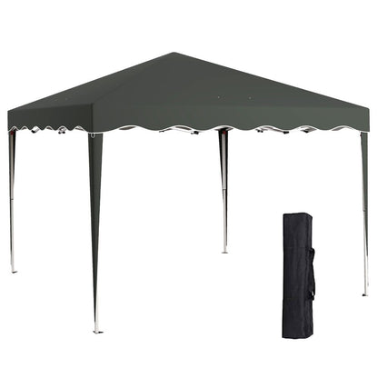 3x3m Pop-Up Gazebo Marquee Tent for Garden with Carry Bag, Grey