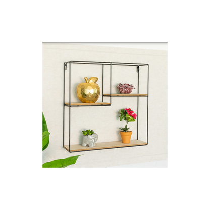 Multi-Section Square Wall Shelf, Modern and Versatile Display