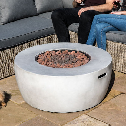 Garden Gas Fire Pit Table Heater with Lava Rocks & Cover