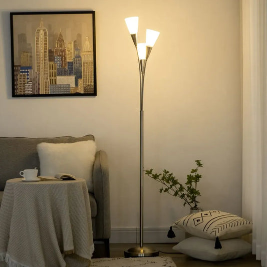 Modern Floor Lamp – 3-Light Upright Design for Living Room & Bedroom