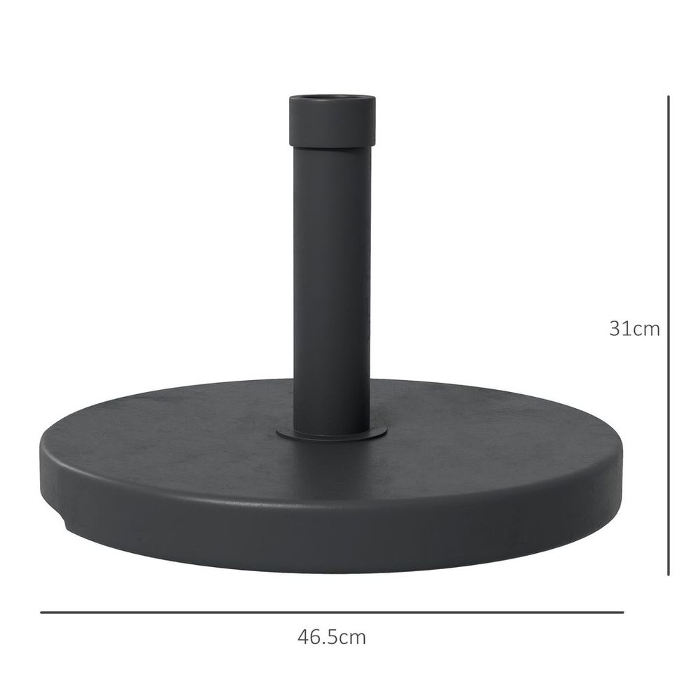 15kg Heavy Duty Concrete Parasol Base with Round Umbrella Stand