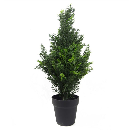 60cm UV-Resistant Artificial Cedar Cypress Topiary