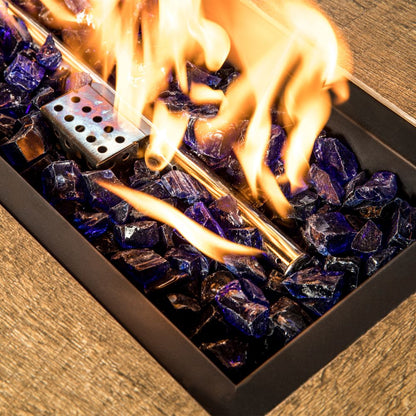 4kg Blue Tempered Fire Glass and Lava Rocks for Outdoor Gas Fire Pits