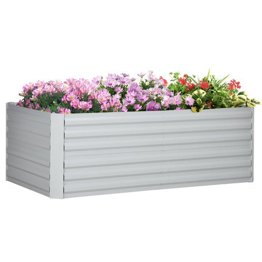 Raised Beds for Garden Galvanised Steel Outdoor Planters with Reinforced Rods