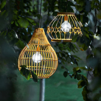 Outdoor Garden Hanging Solar Light with Pendant Lantern & Remote