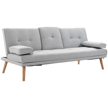 3 Seater Sofa Bed Scandi Style Recliner Adjustable Back Middle Table